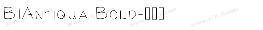 BIAntiqua Bold字体转换